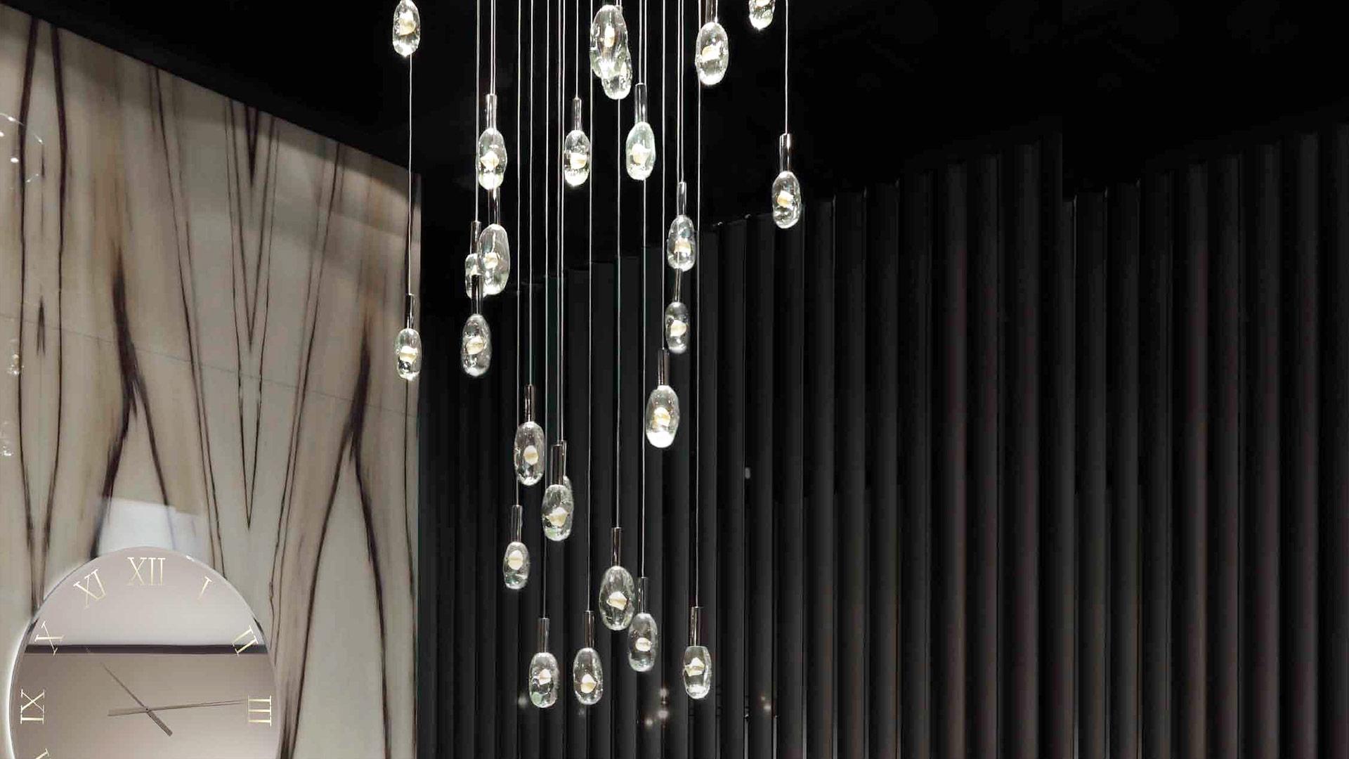 LED Murano glass pendant lamp | Sassi by Reflex