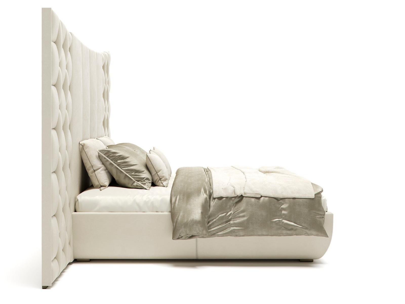 Leather king size bed with upholstered headboard | Jubilee Xl by Capital Collection