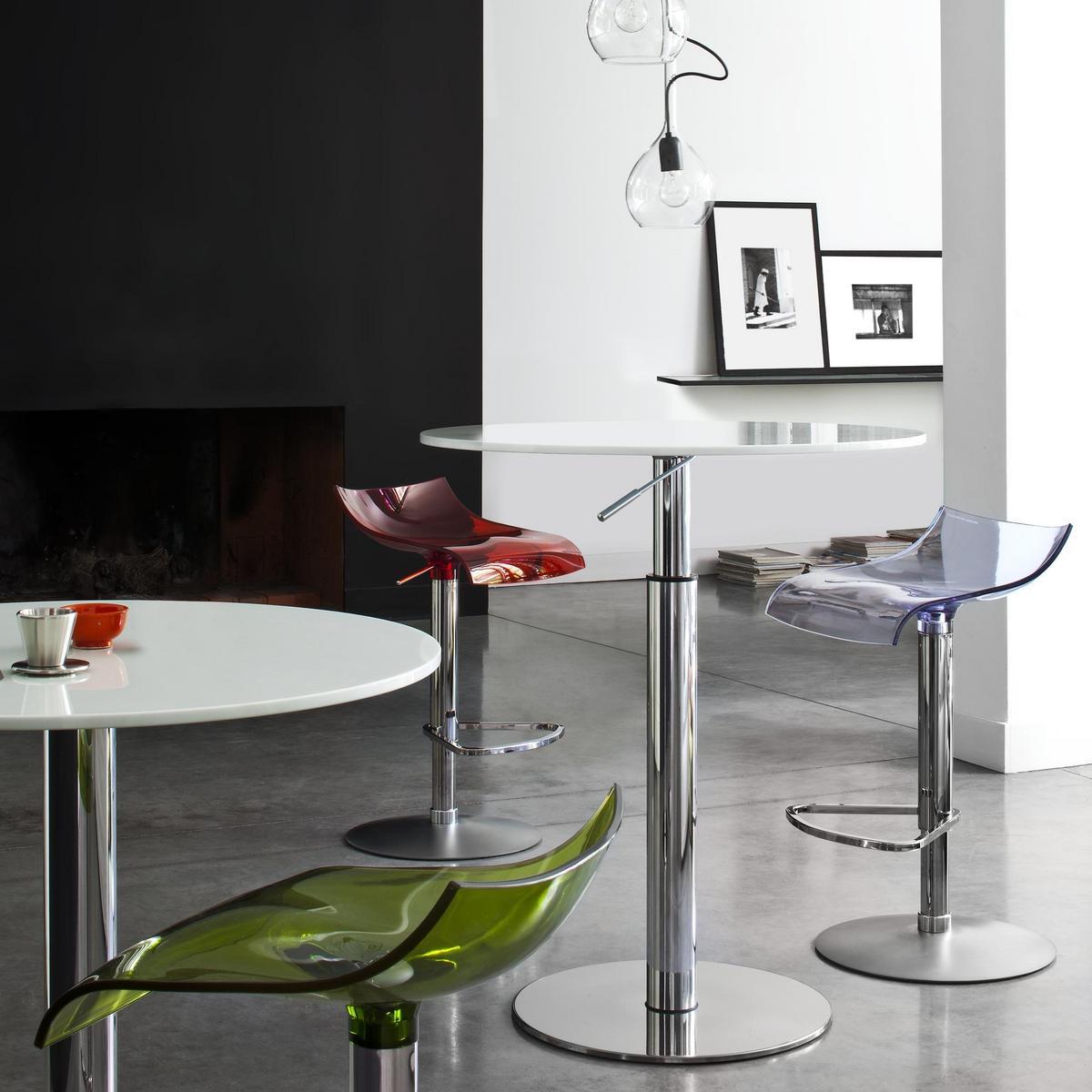 High height-adjustable multi-layer wood stool | Pam by Ligne Roset