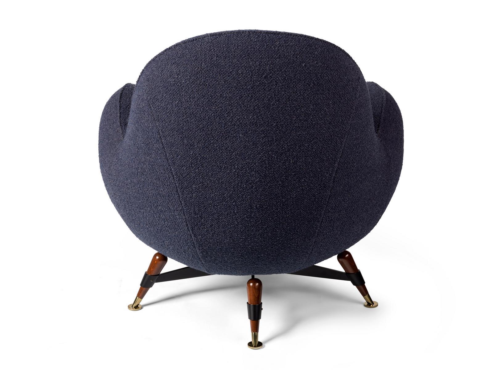 Upholstered fabric armchair with armrests | Mercury by Visionnair