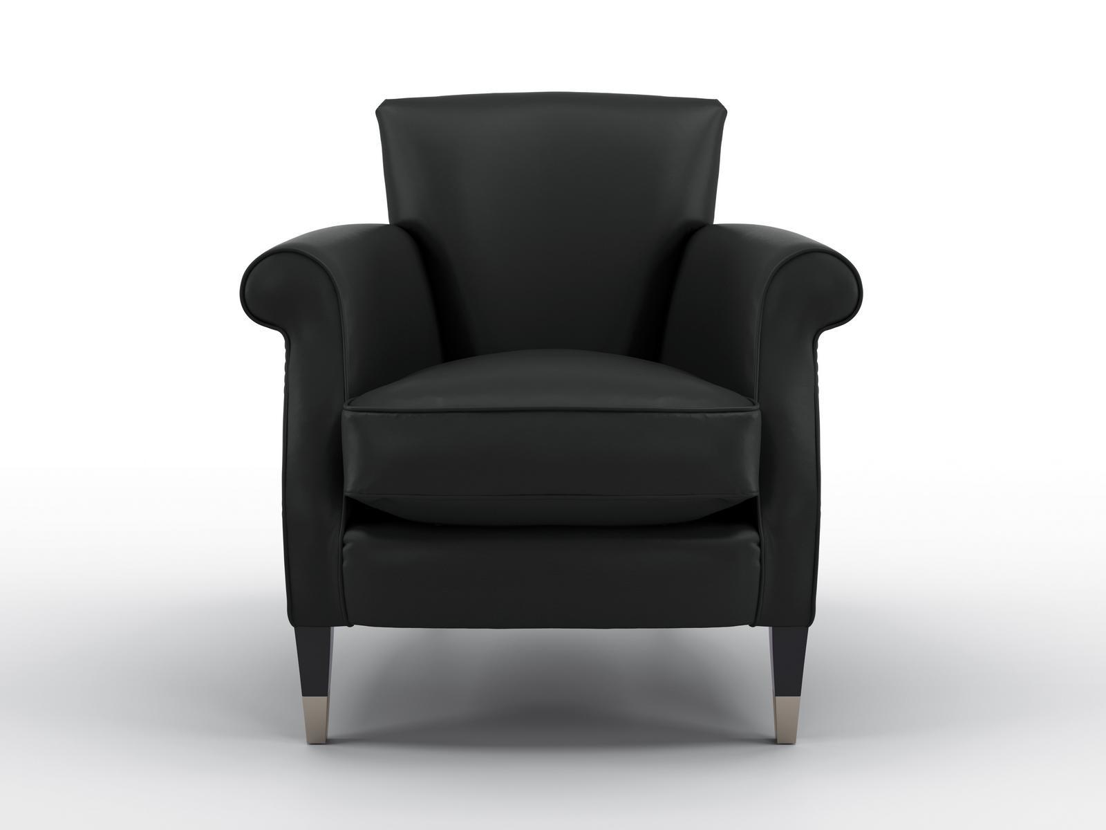 Leather armchair with armrests | Aurora by Bruno Zampa