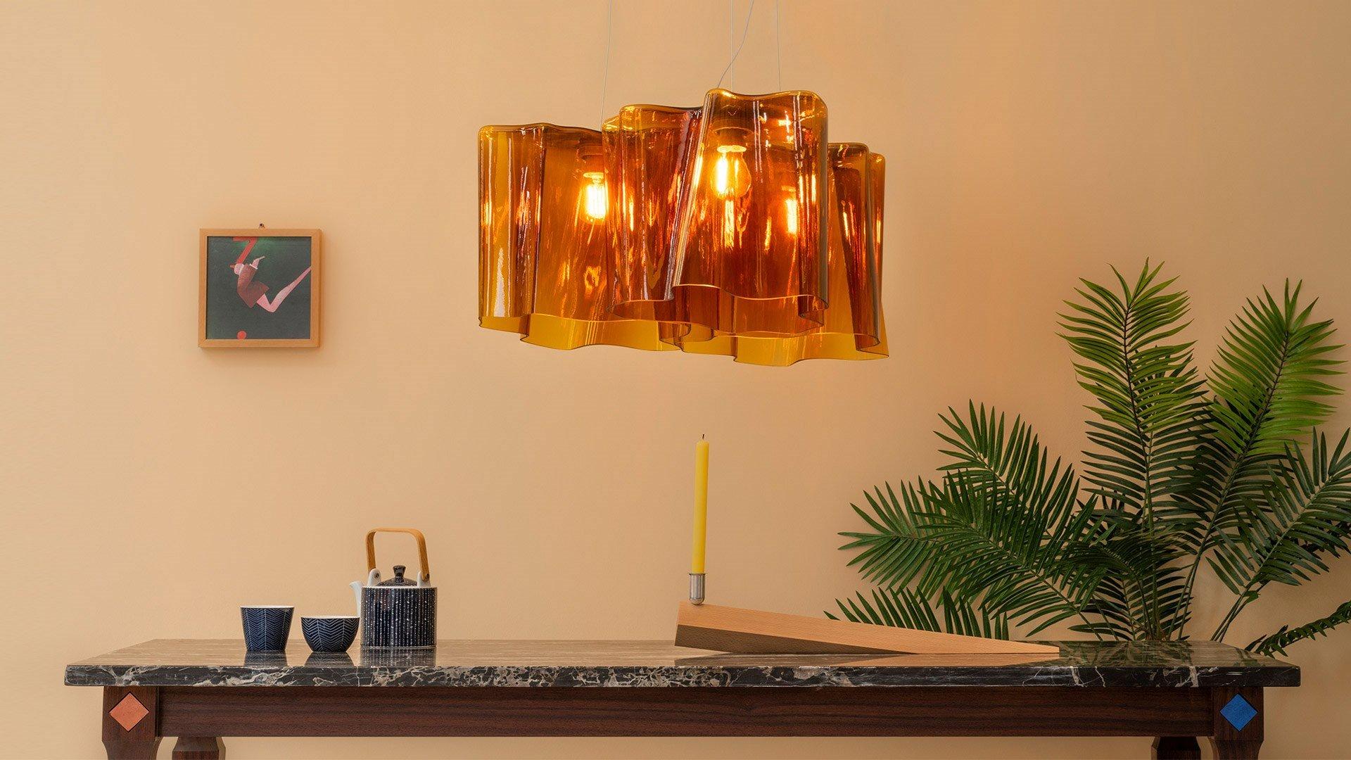 Blown glass pendant lamp | Logico 3x120° by Artemide