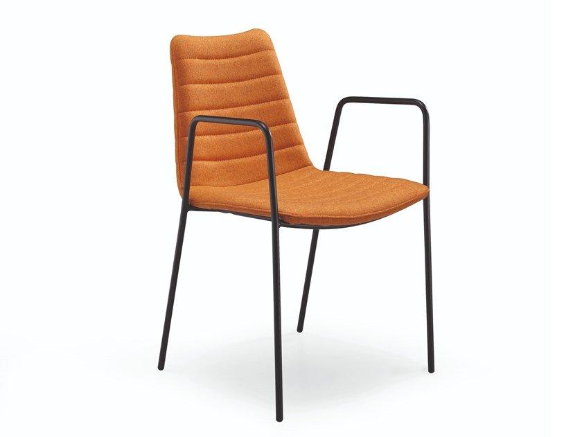 Upholstered chair with armrests | Cover P Mt by Midj