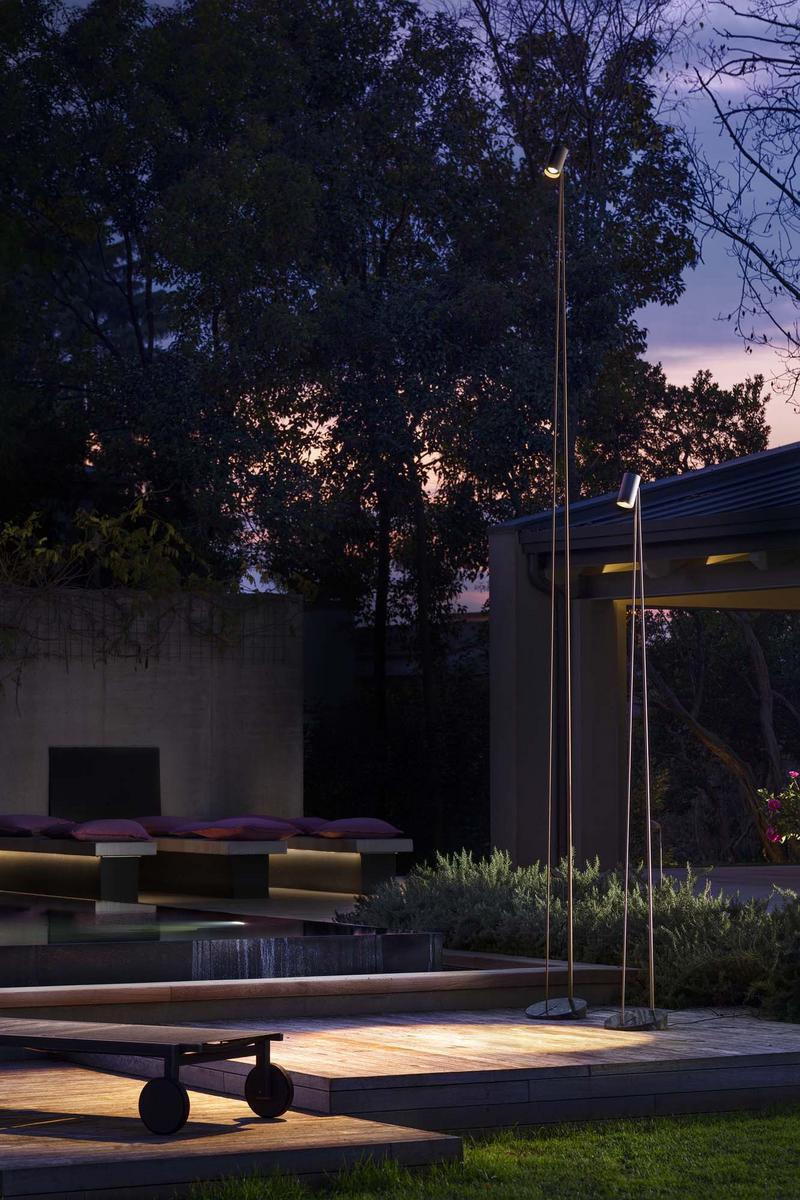 LED adjustable carbon floor lamp | Boom by Olev