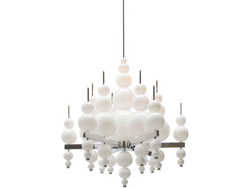 Indirect light glass pendant lamp | Tears From Moon H12 by Ilfari