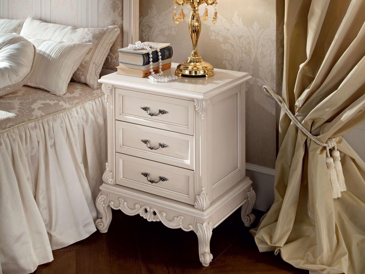 Solid wood bedside table with drawers | 12208 by Modenese Gastone