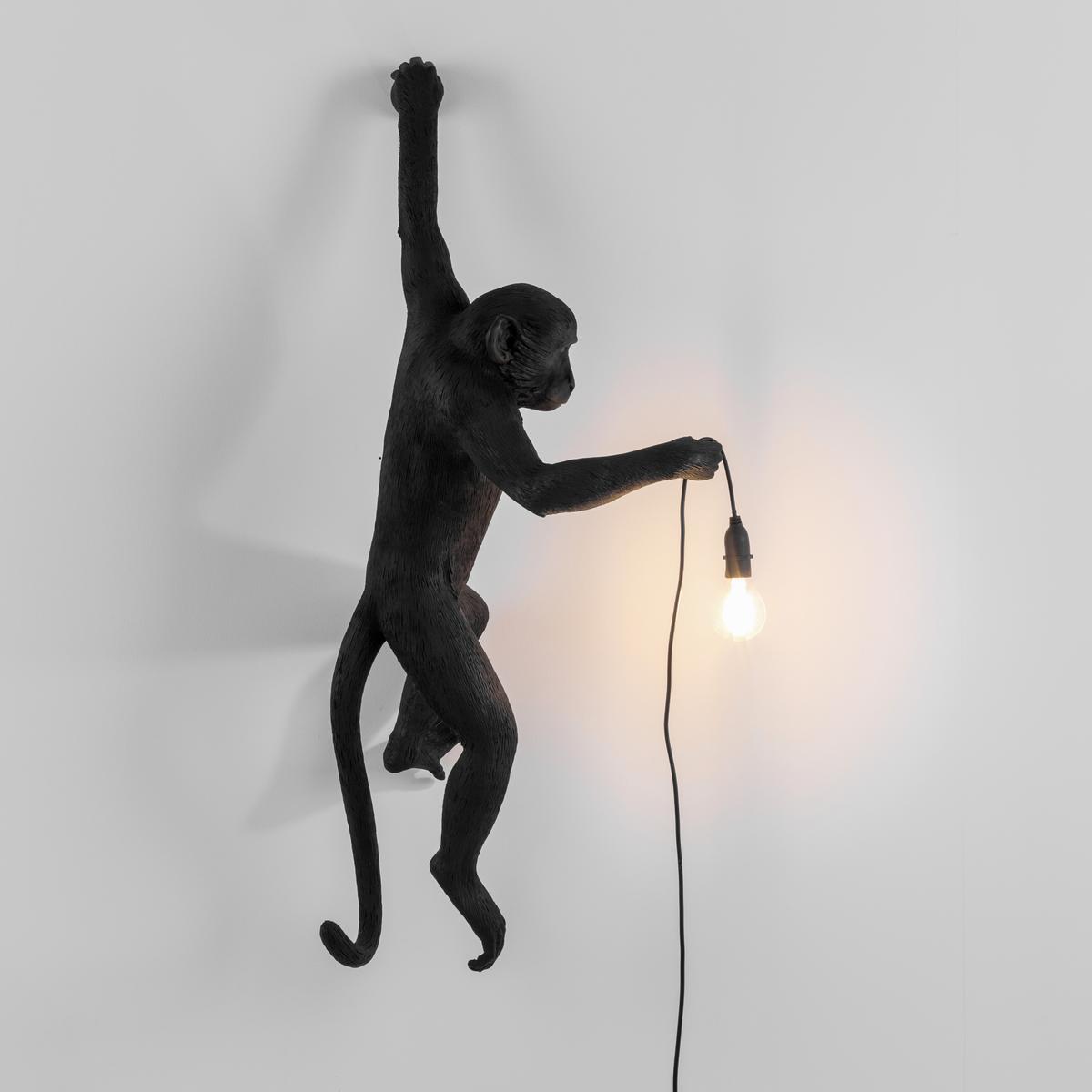 LED resin wall lamp | The Monkey Lamp Black Hanging by Seletti