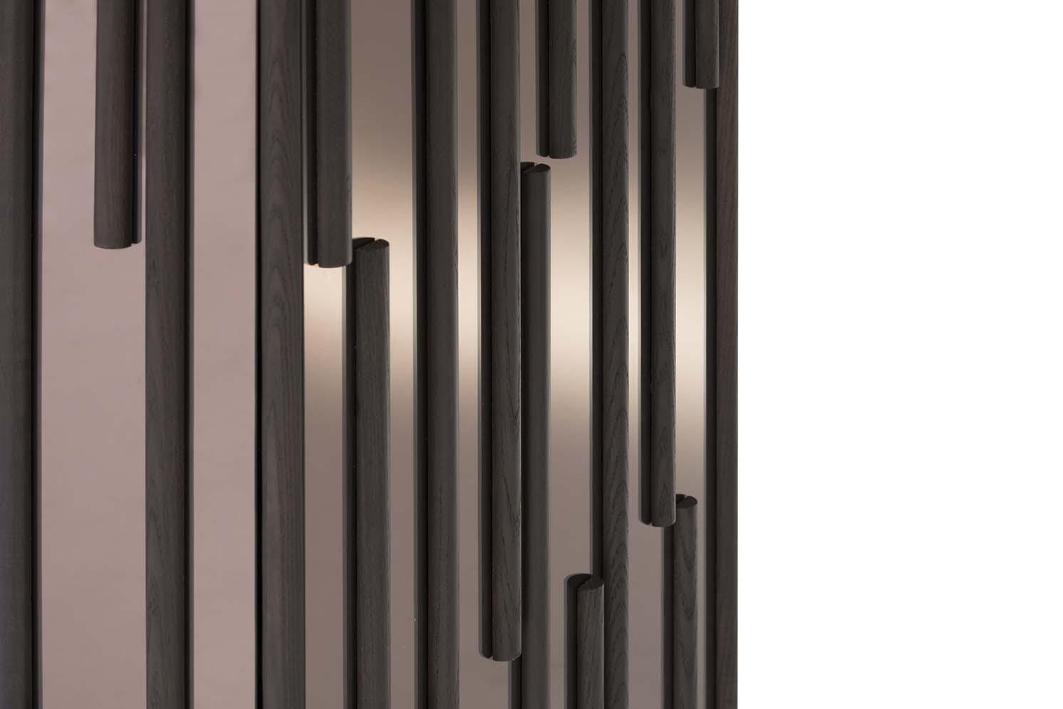 Wood and glass highboard with doors | Drops by Tonin Casa