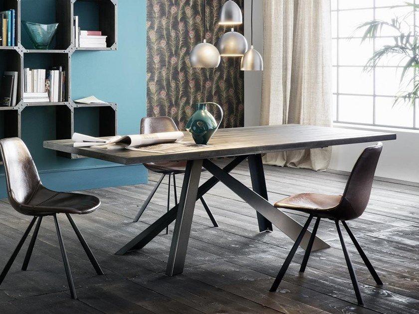 Rectangular fir dining table | Parigi Abete + Metal by Altacorte