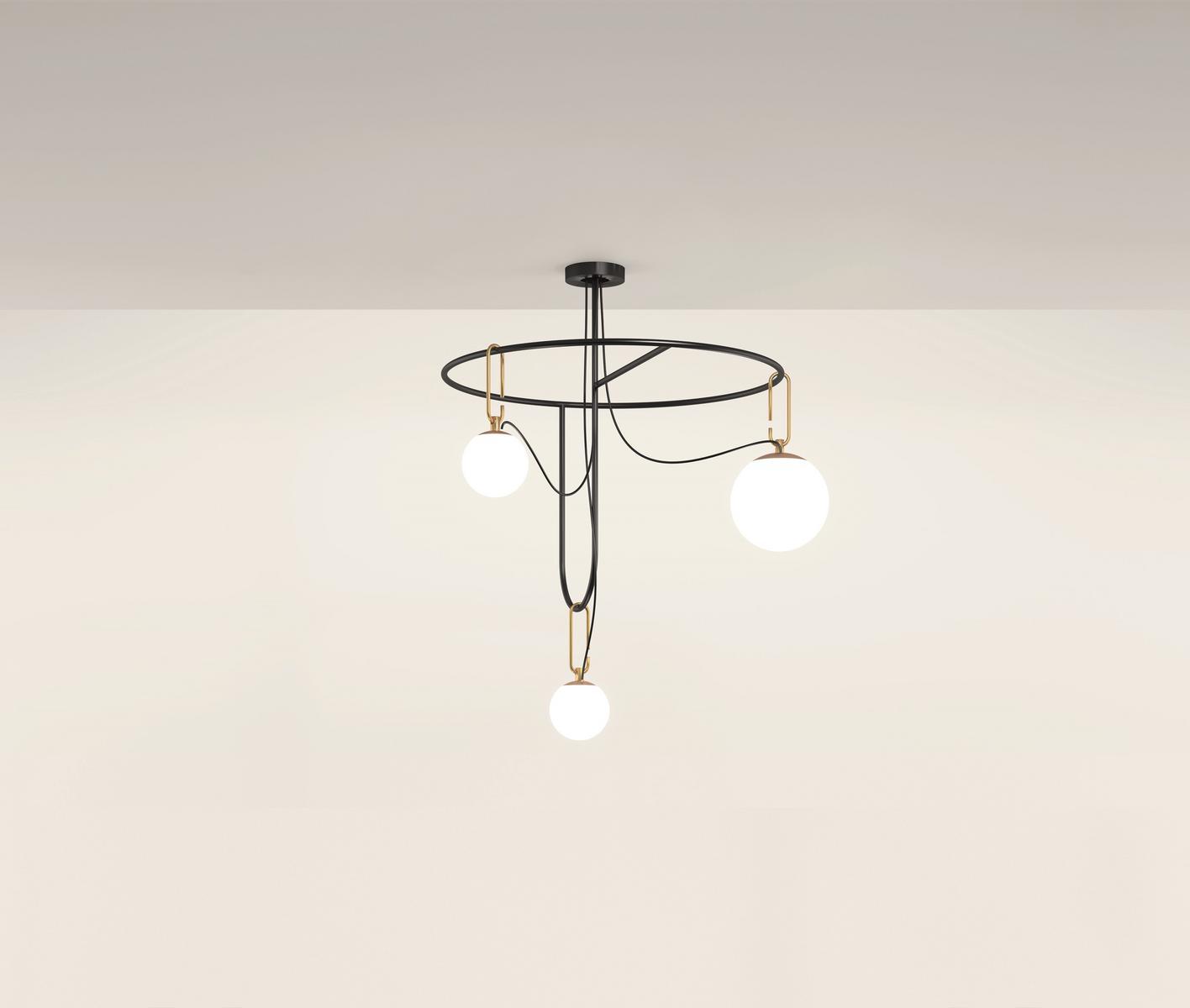 LED direct light pendant lamp | Nh S Cluster by Artemide