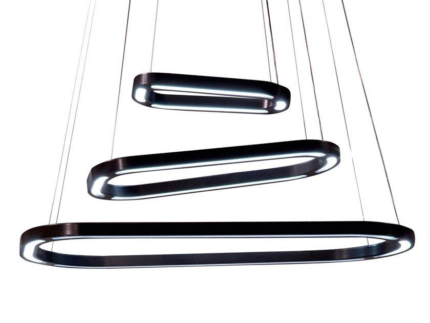 LED wooden pendant lamp | Loop by Corte Zari