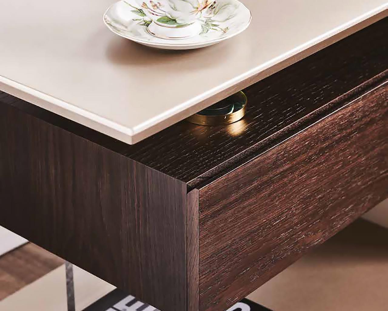 Rectangular veneer bedside table with drawers | Biagio by Cattelan Italia