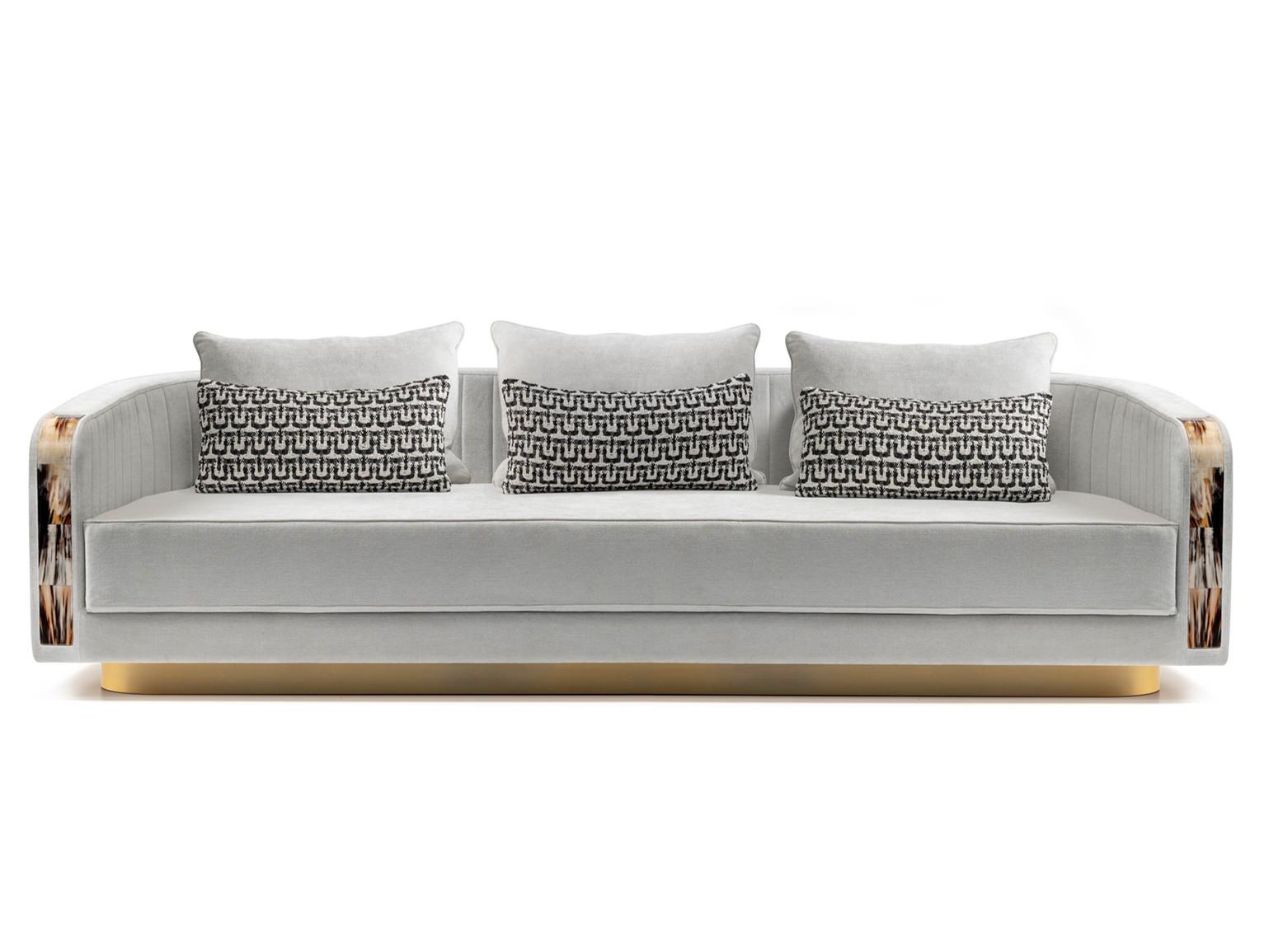 4 seater chenille sofa | Afrodite 7040b by Arcahorn