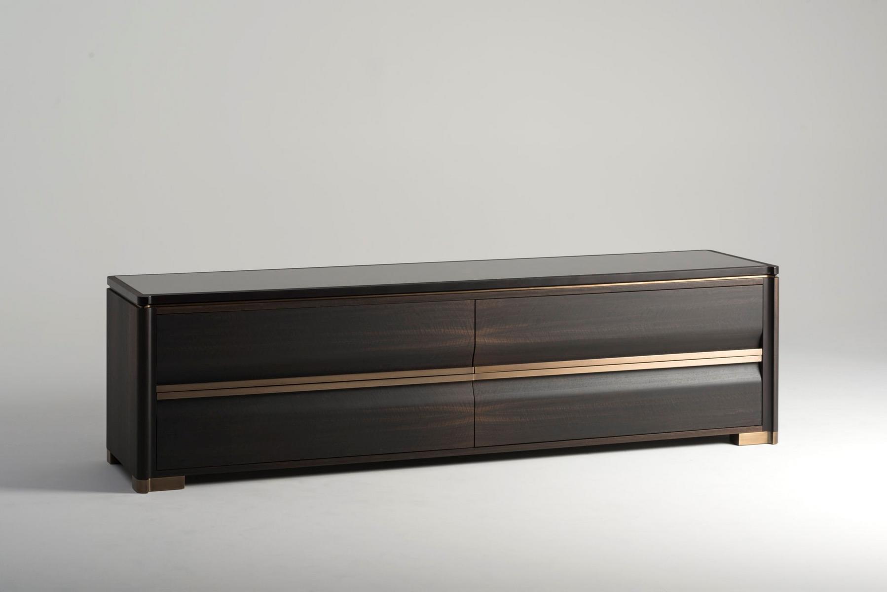 Eucalyptus TV cabinet with drawers | Ercole by Mantellassi 1926