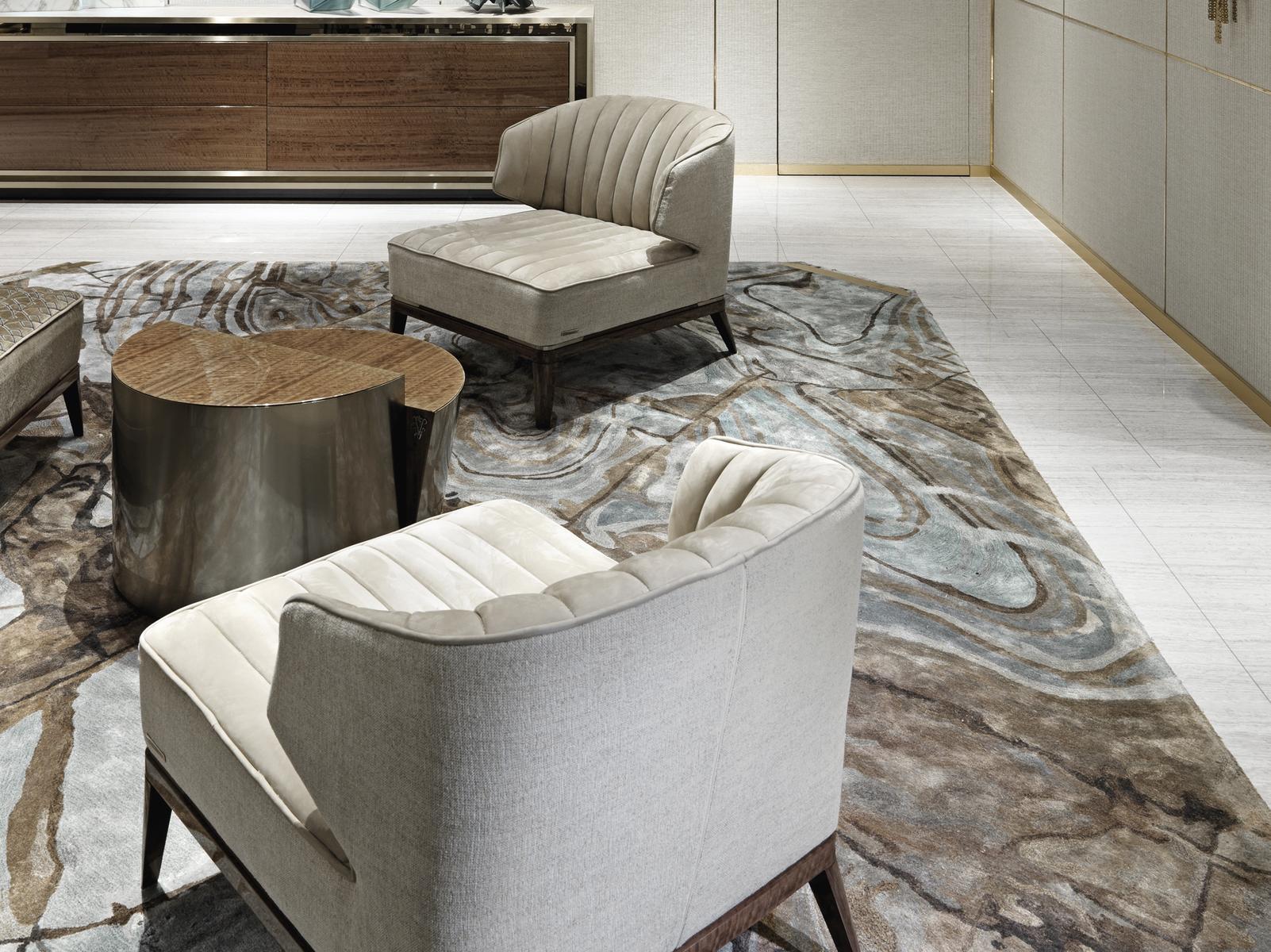 Upholstered fabric armchair | Blondie by Visionnair