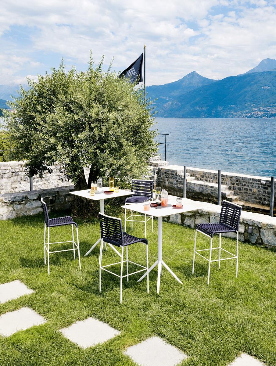 High stool with back | Aria by Potocco