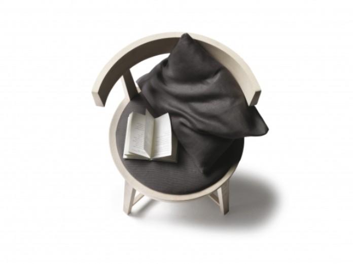 Solid wood chair with integrated cushion | Gelsomina by Flexform