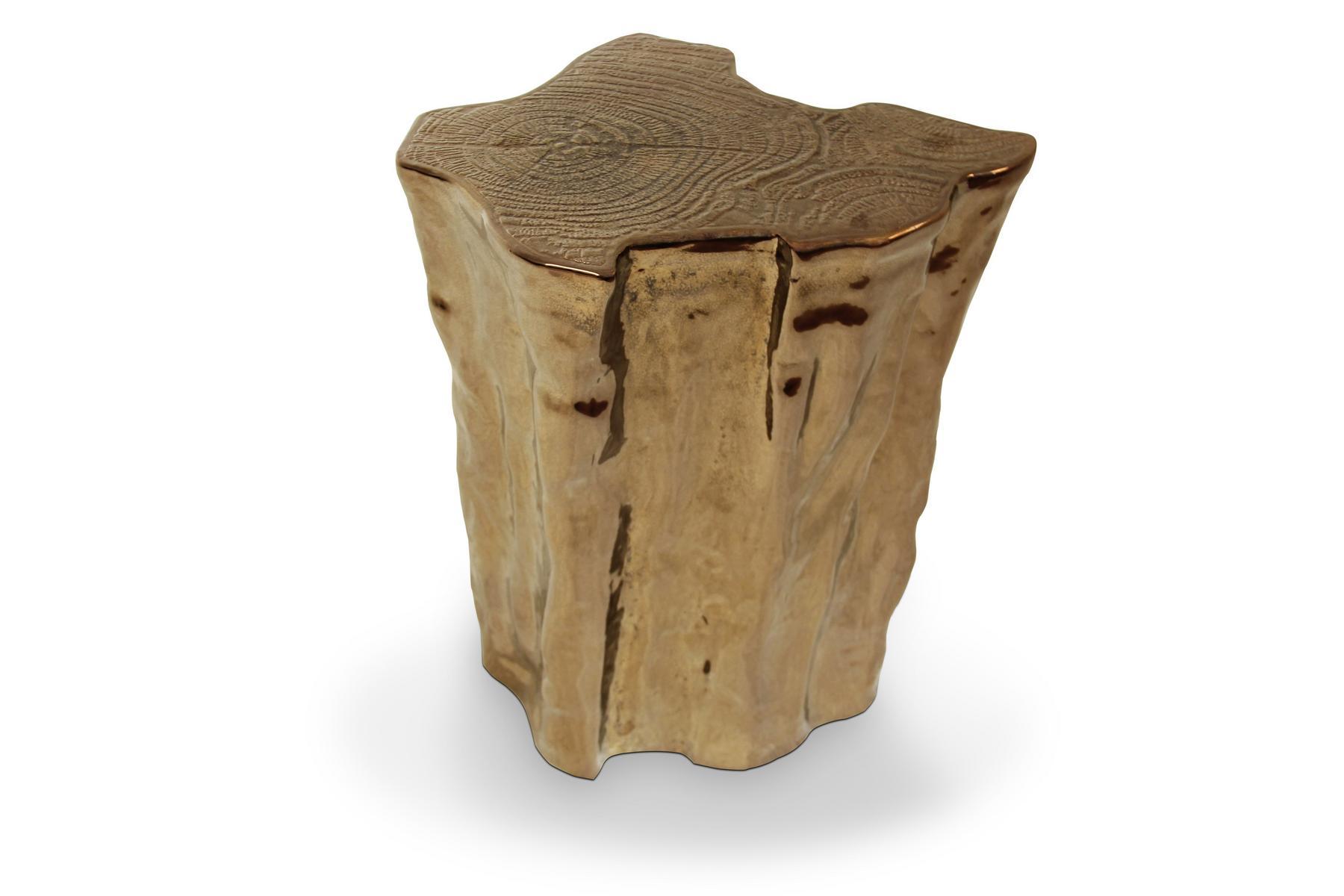 Brass side table | Eden Ceramic by Boca Do Lobo