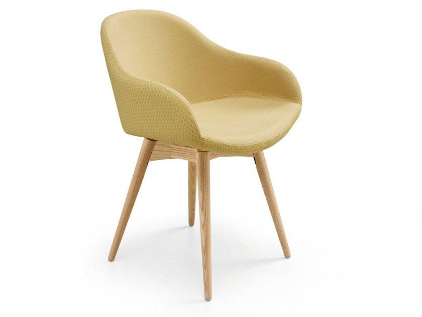Upholstered fabric chair with armrests | Sonny Pb-lg by Midj