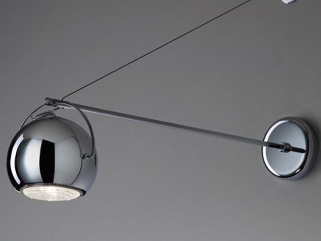Direct light wall lamp | Beluga Steel by Fabbian