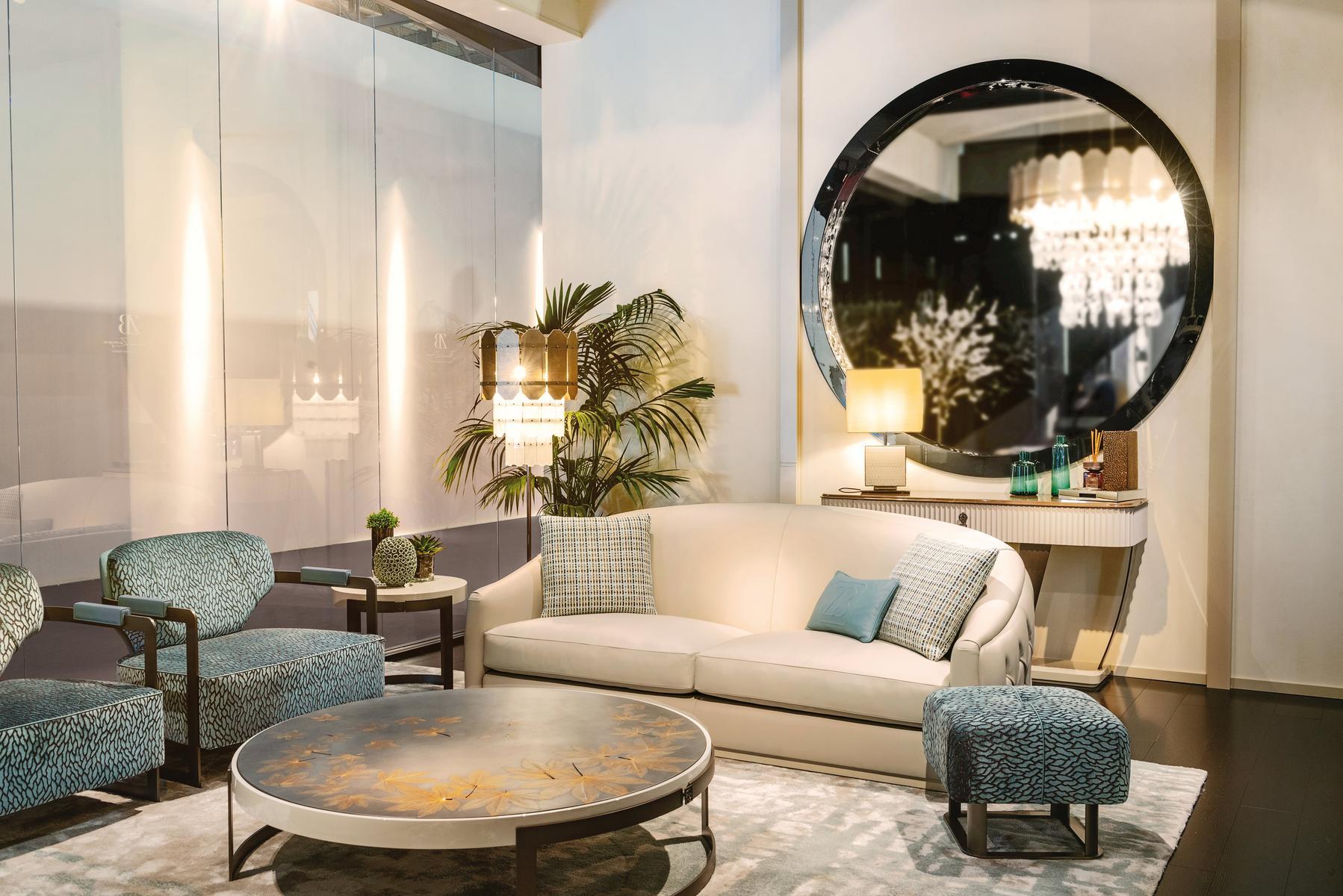 Metal floor lamp and glass shade | Twin by Bruno Zampa