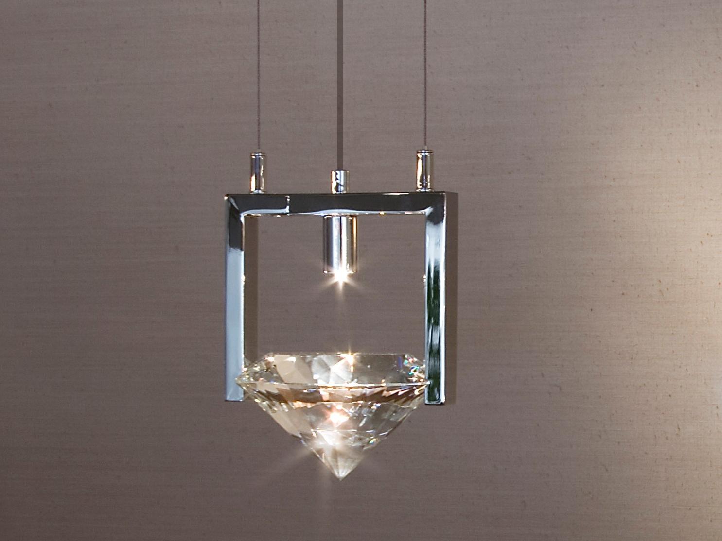Direct light metal pendant lamp with crystals | Elements Of Love H1 by Ilfari