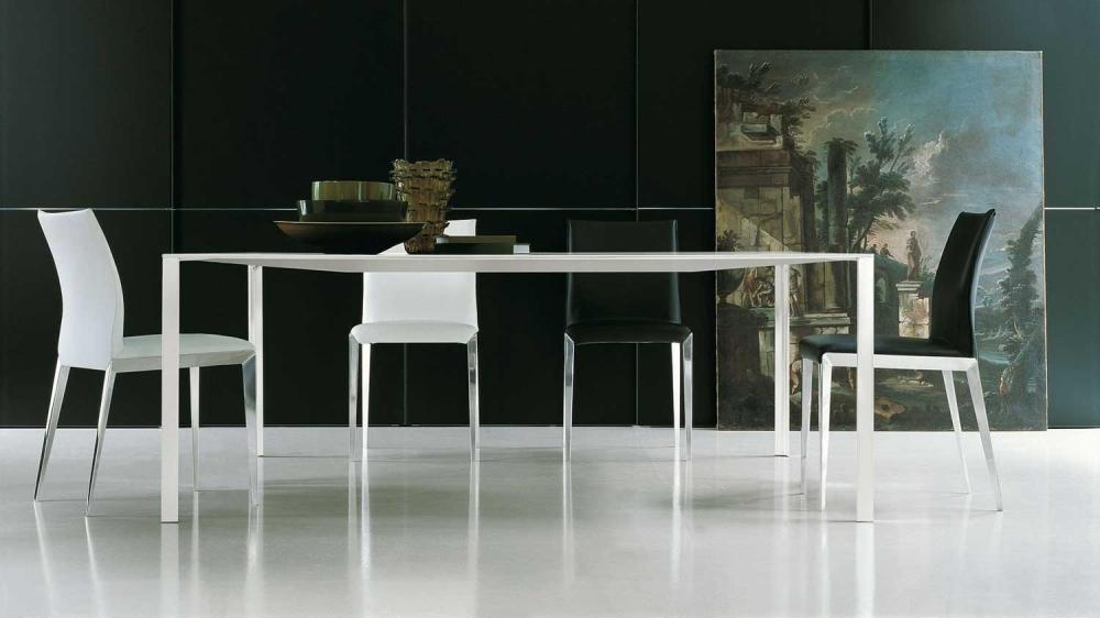 Rectangular aluminium table | Less Less by Molteni