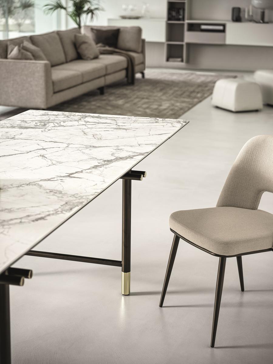 Extending rectangular ceramic table | Monogram by Calligaris
