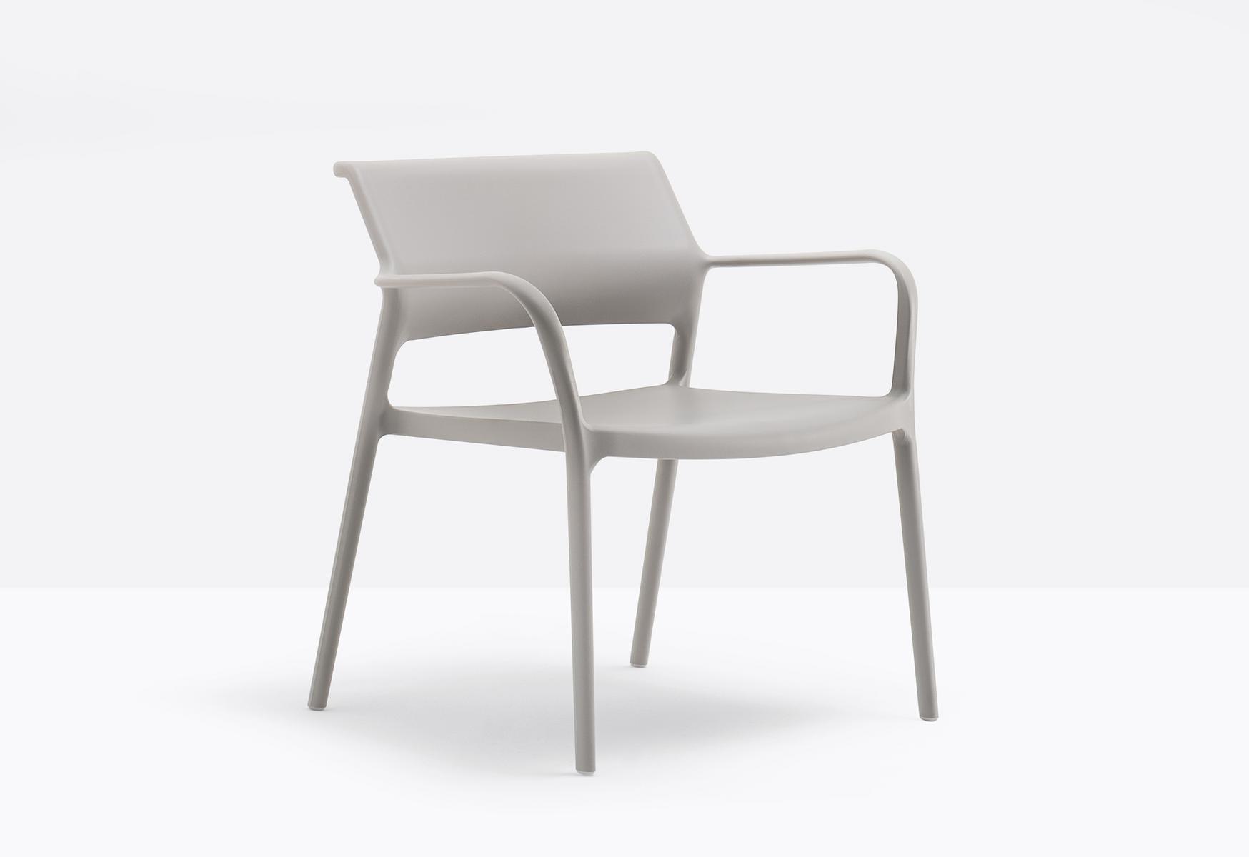 Stackable polypropylene easy chair with armrests | Ara 316 by Pedrali