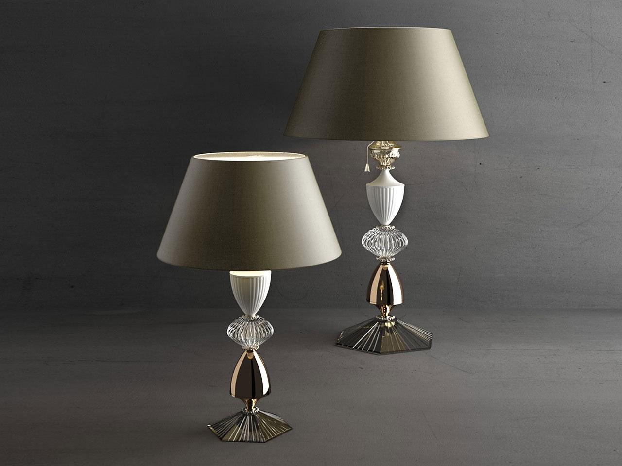 Indirect light metal and crystal table lamp | Amélie by Italamp