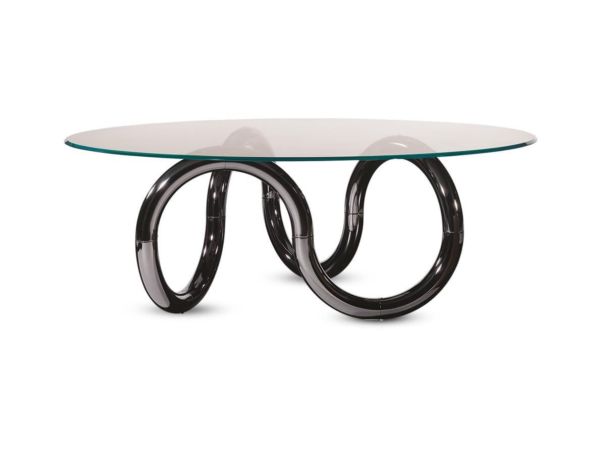 Round glass dining table | Aenigma by Reflex