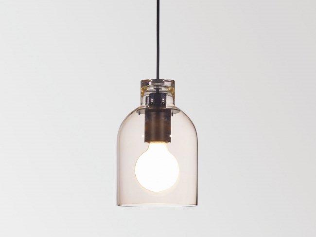 Blown glass pendant lamp | Mantello Glass E27 by Delta light