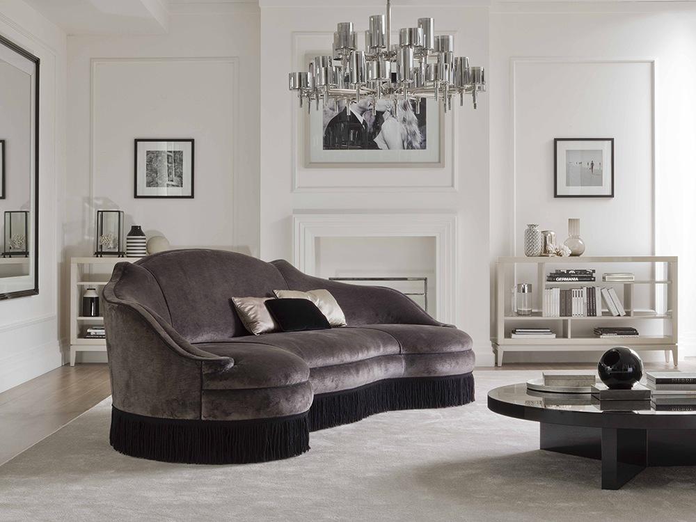 Curved fabric sofa | Anemone by Galimberti Nino