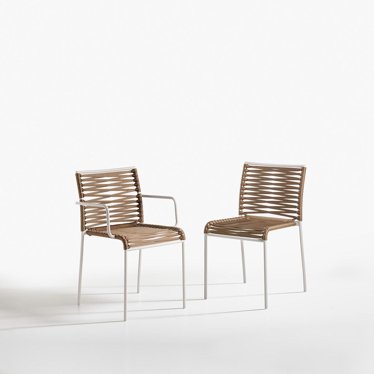 Steel chair with armrests | Aria by Potocco