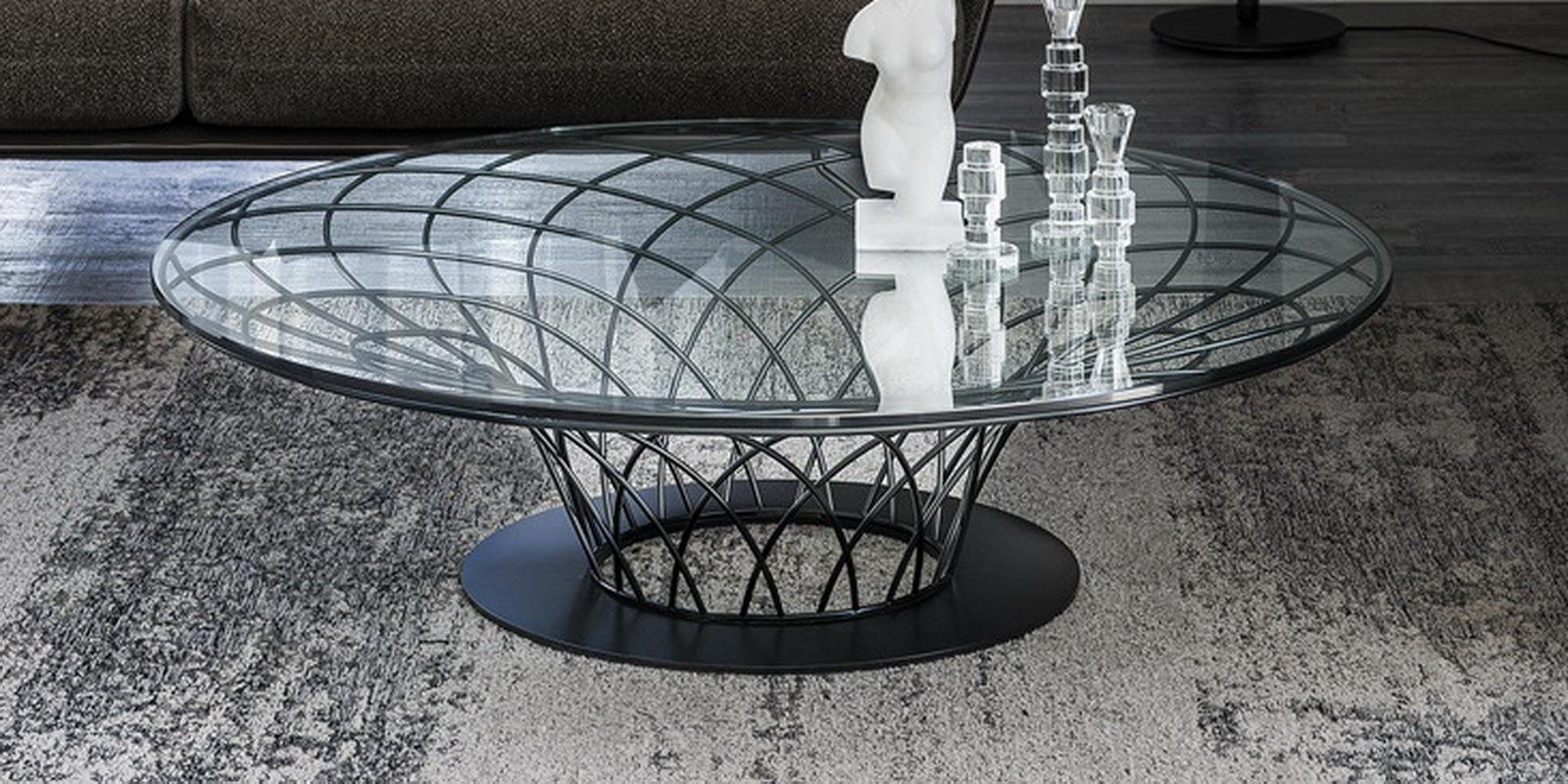 Round glass coffee table | Nido by Cattelan Italia