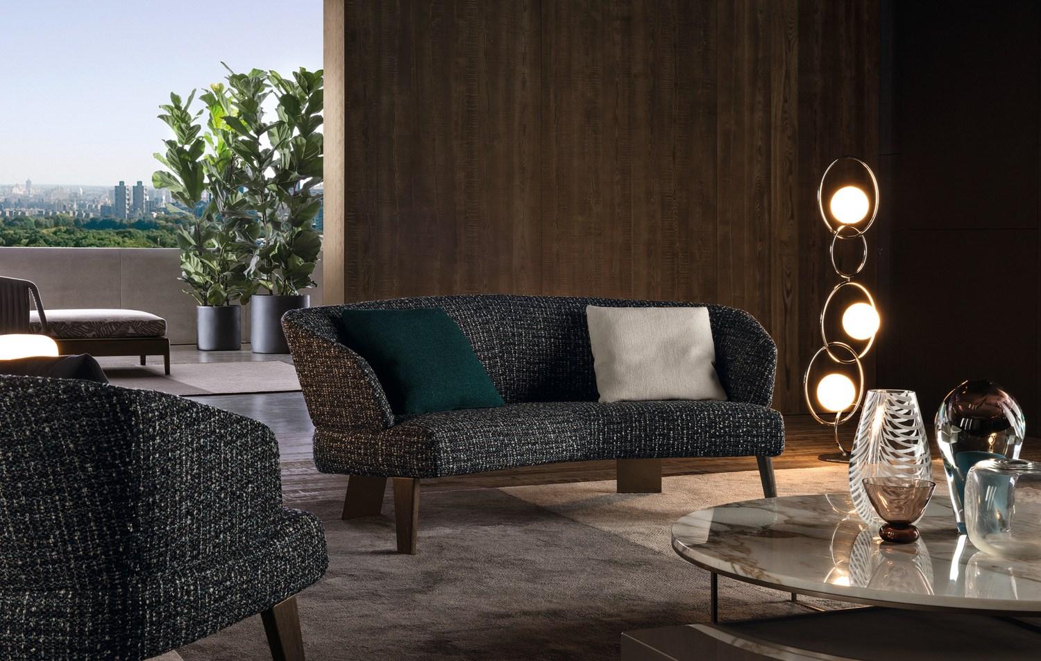 Sofa | Reeves Lounge Semicurvo by Minotti