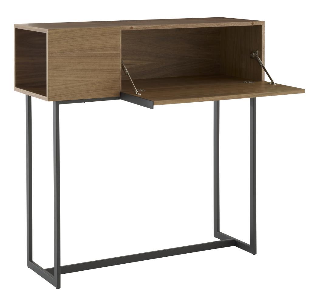 Rectangular walnut console table | Wall Figure by Ligne Roset