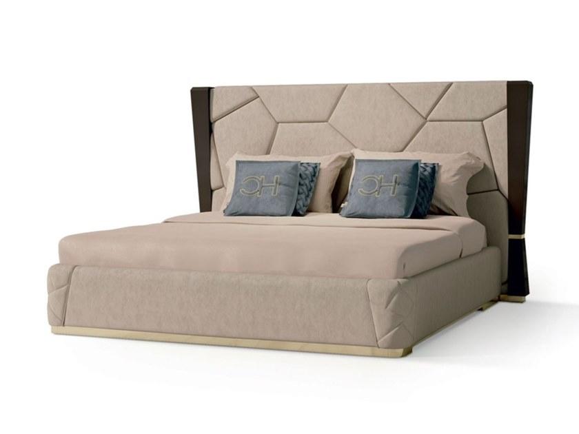 Nabuk king size bed with upholstered headboard | 7581 by Carpanese home