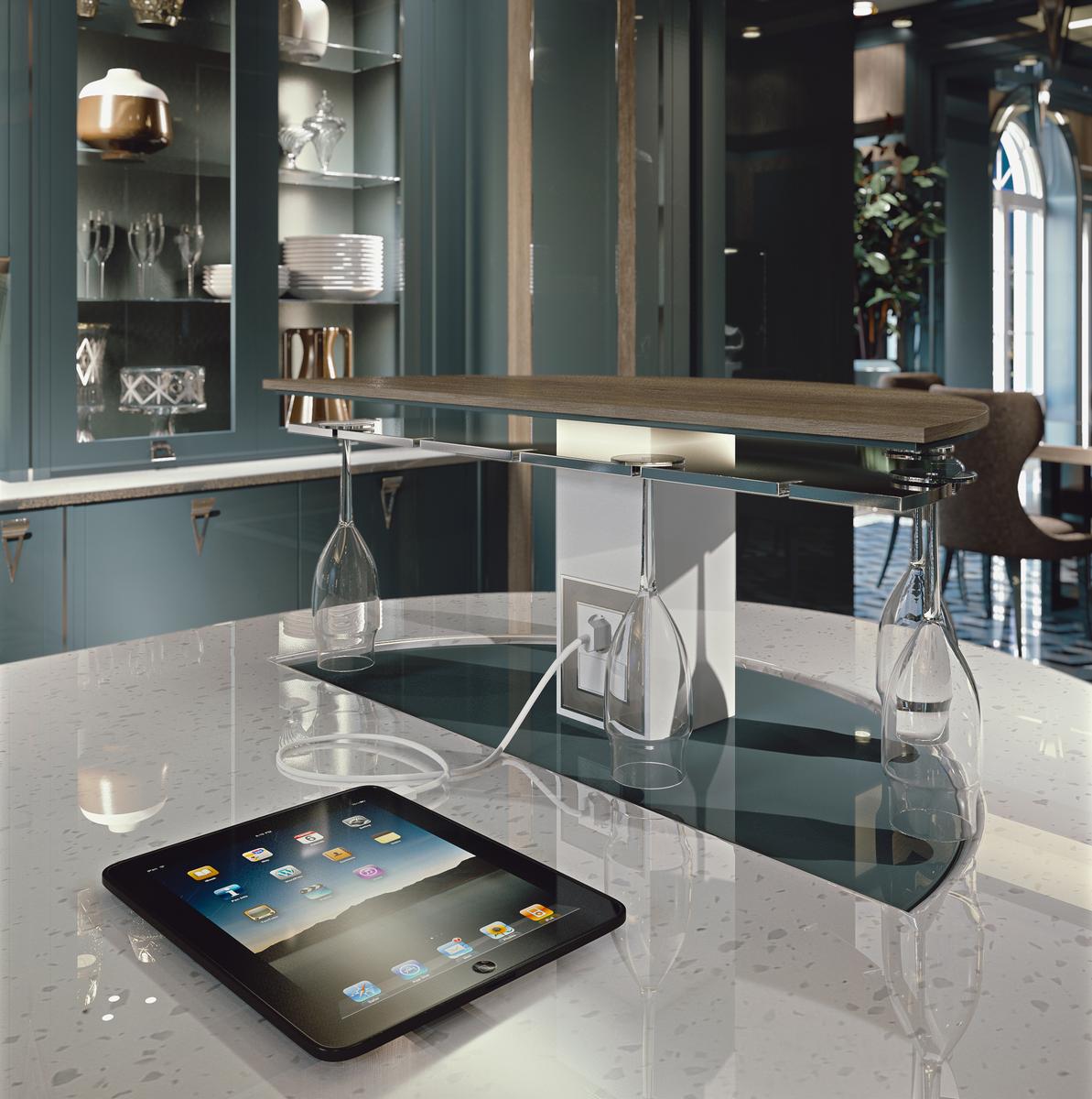 Lacquered kitchen with handles Brummel Opera 30