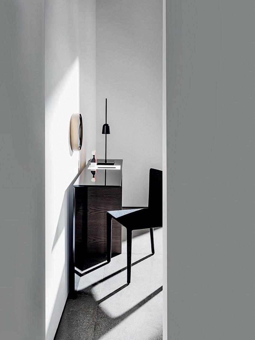 Rectangular wood and glass console table | Regolo by Sovet