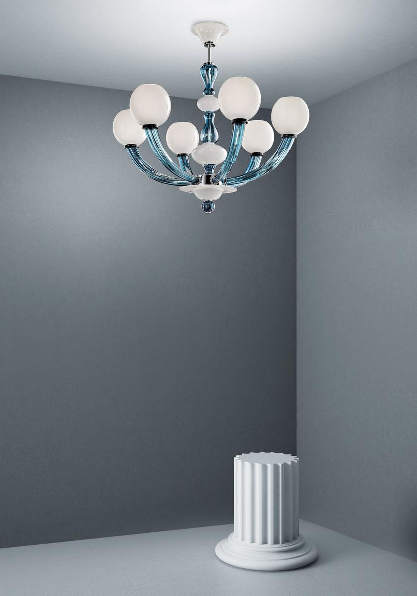 Blown glass chandelier | Gritti by Sylcom