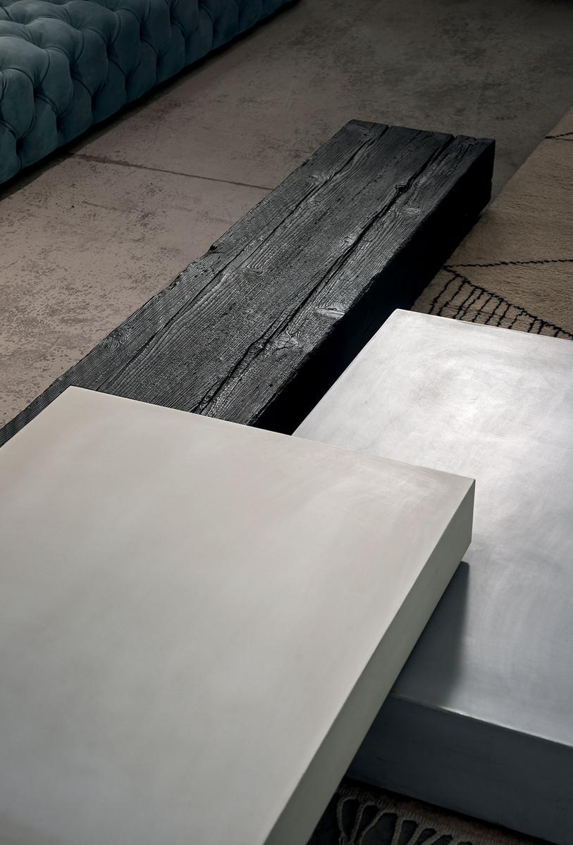 Square cement coffee table | Jenga by Baxter