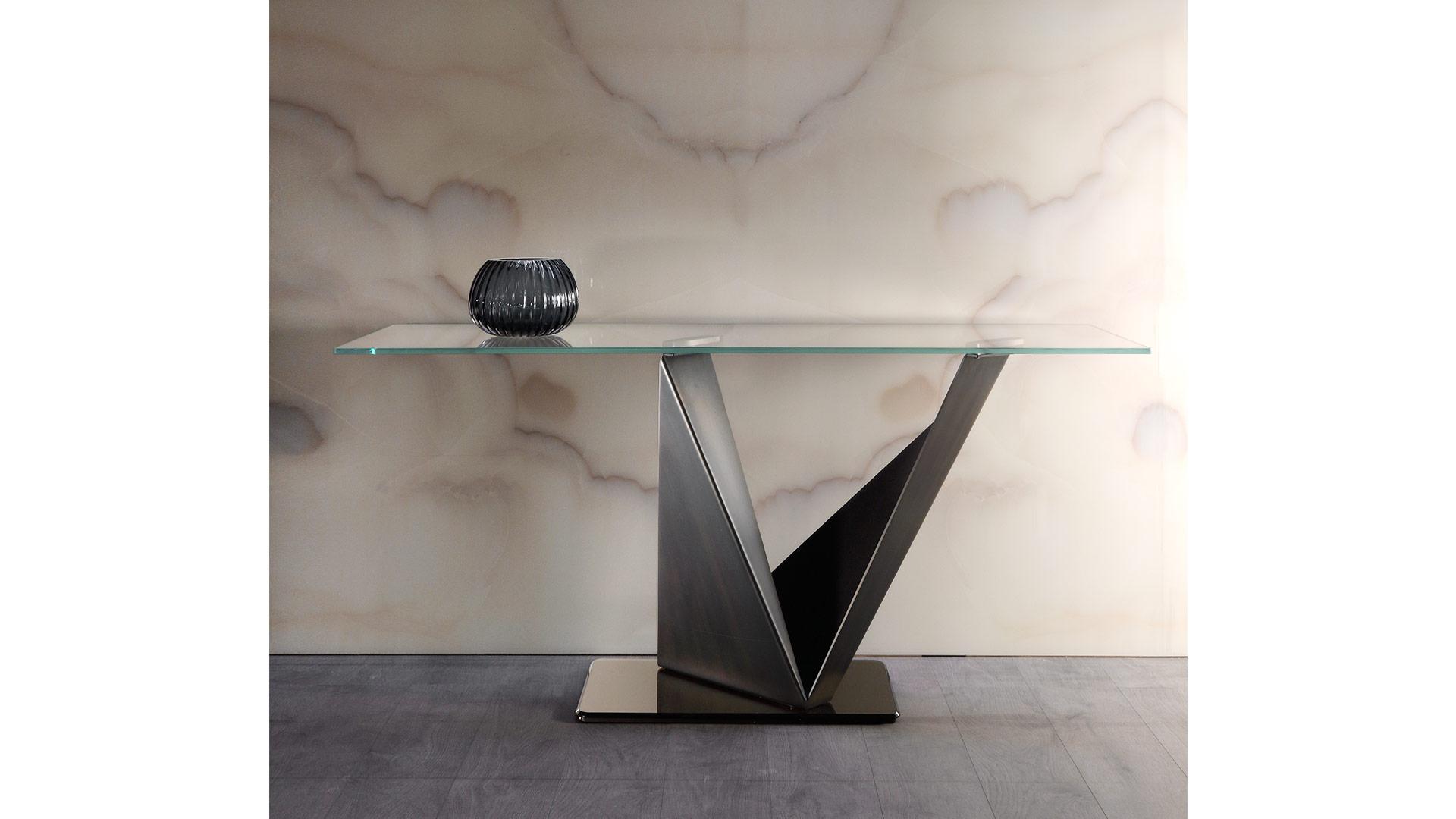Rectangular glass console table | Prisma by Reflex