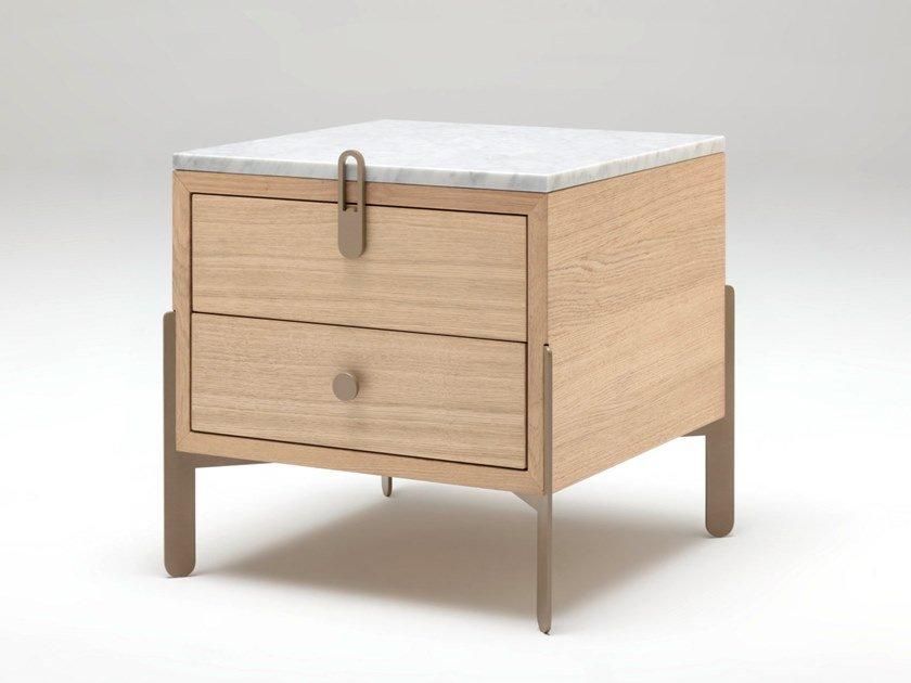 Square bedside table with drawers | 914 by Rolf Benz