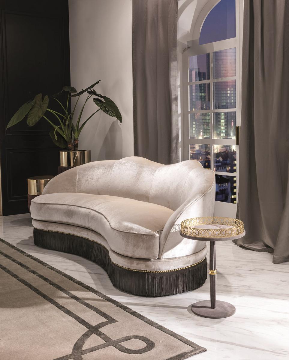 Curved leather sofa | Daisy by Longhi