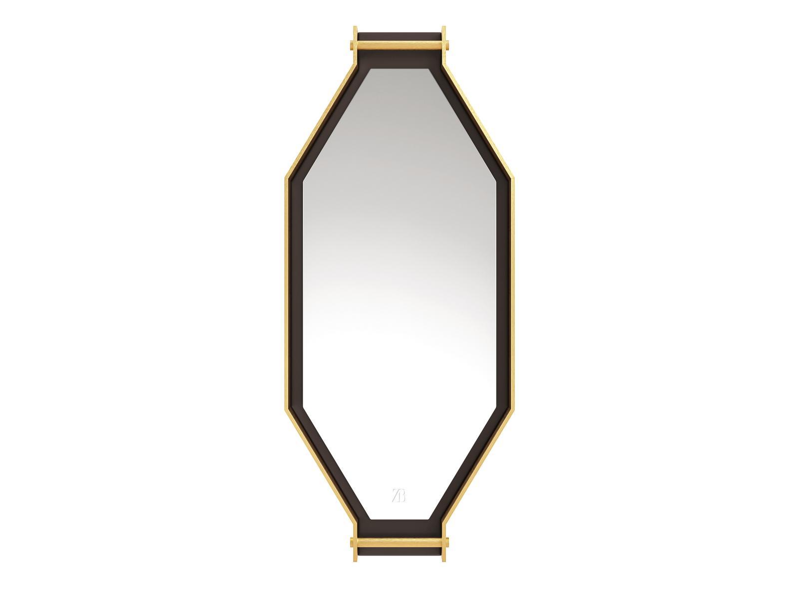 Wall mirror with metal frame | Twin by Bruno Zampa