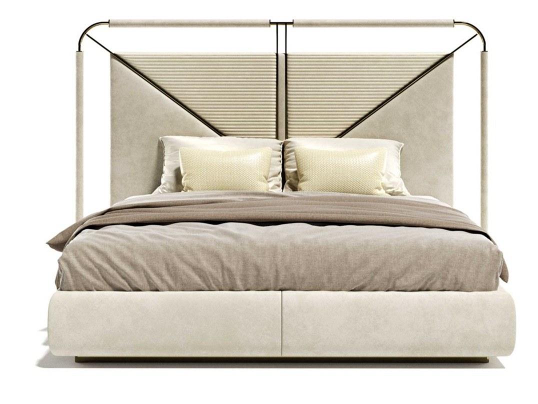 Fabric bed with high headboard | Morfeo by Capital Collection