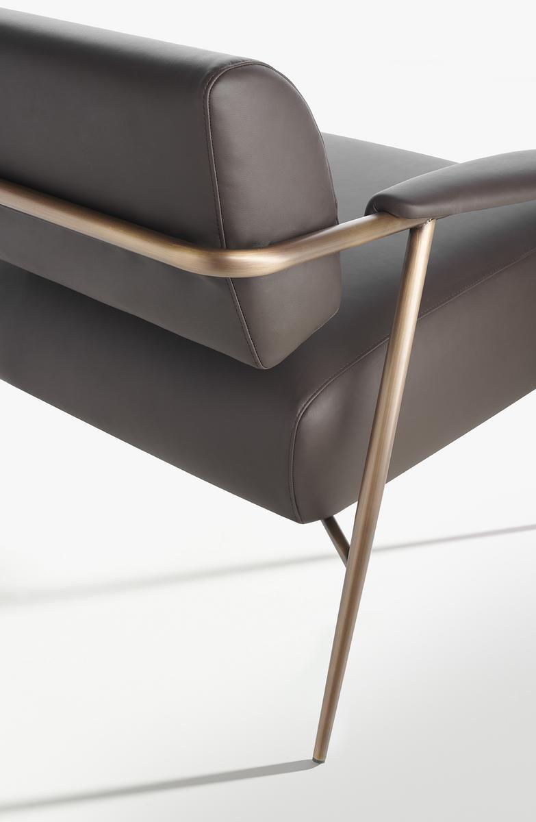 Leather armchair with armrests | Stay by Potocco