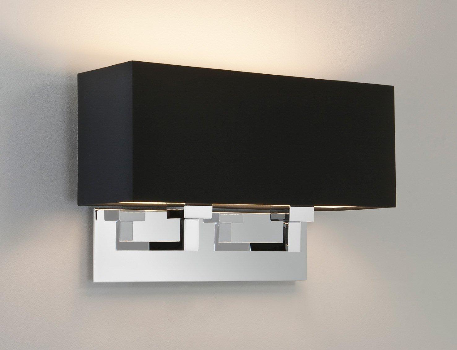 Wall lamp in steel and fabric | Park Lane Twin by Astro lighting