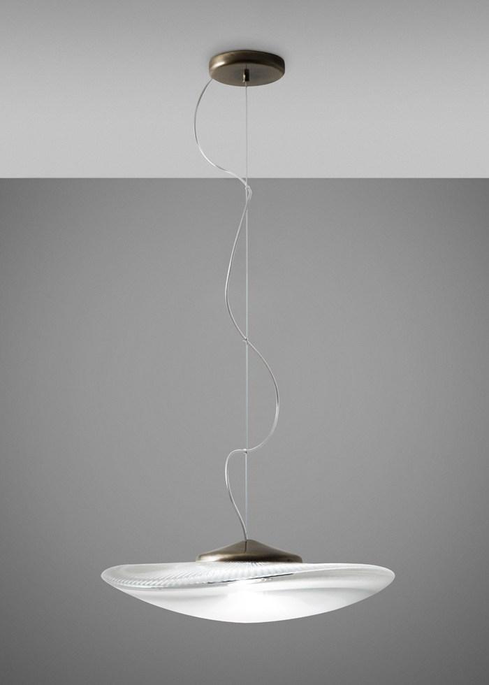 LED blown glass pendant lamp | Loop by Fabbian